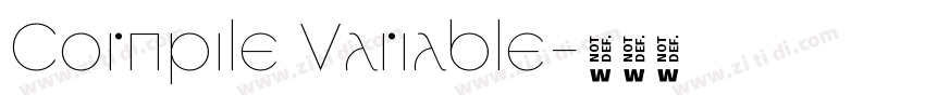 Cornpile Variable字体转换 Cornpile Variable字体转换